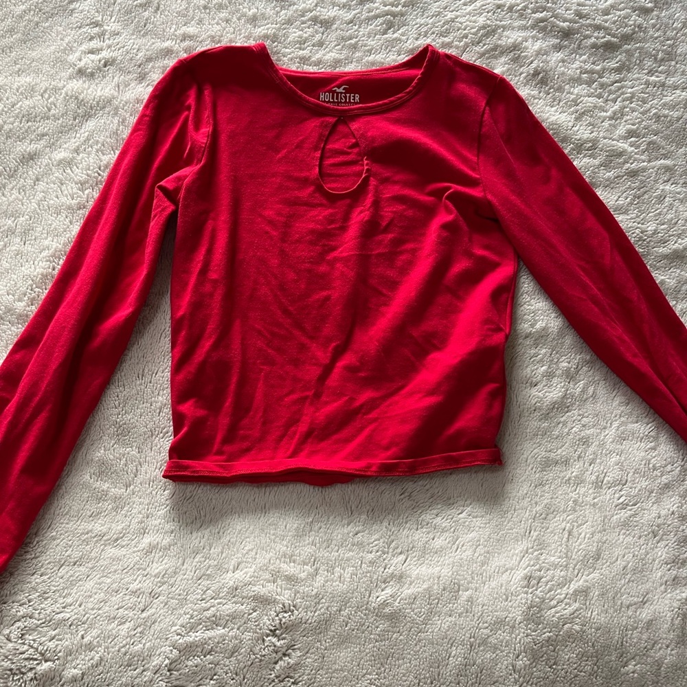Red long sleeve shirt from Hollister